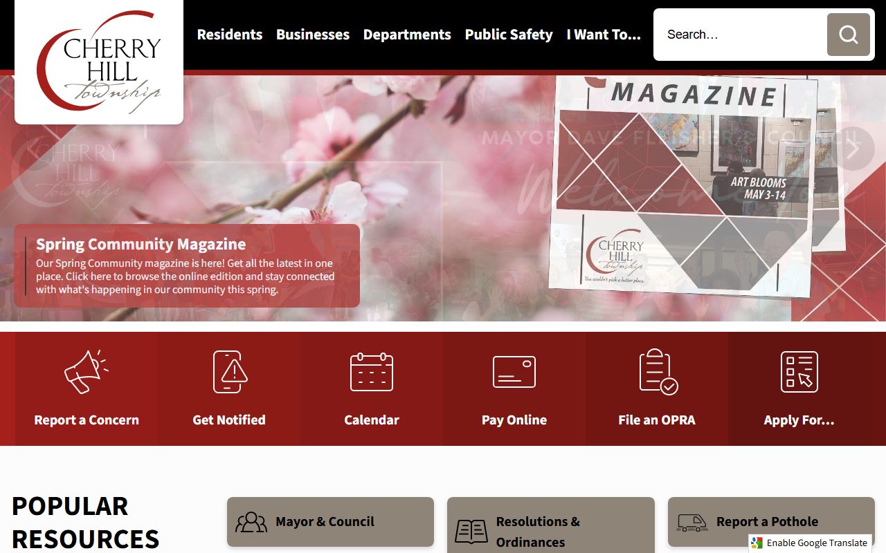 Cherry Hill recent bookings township police website with law enforcement information