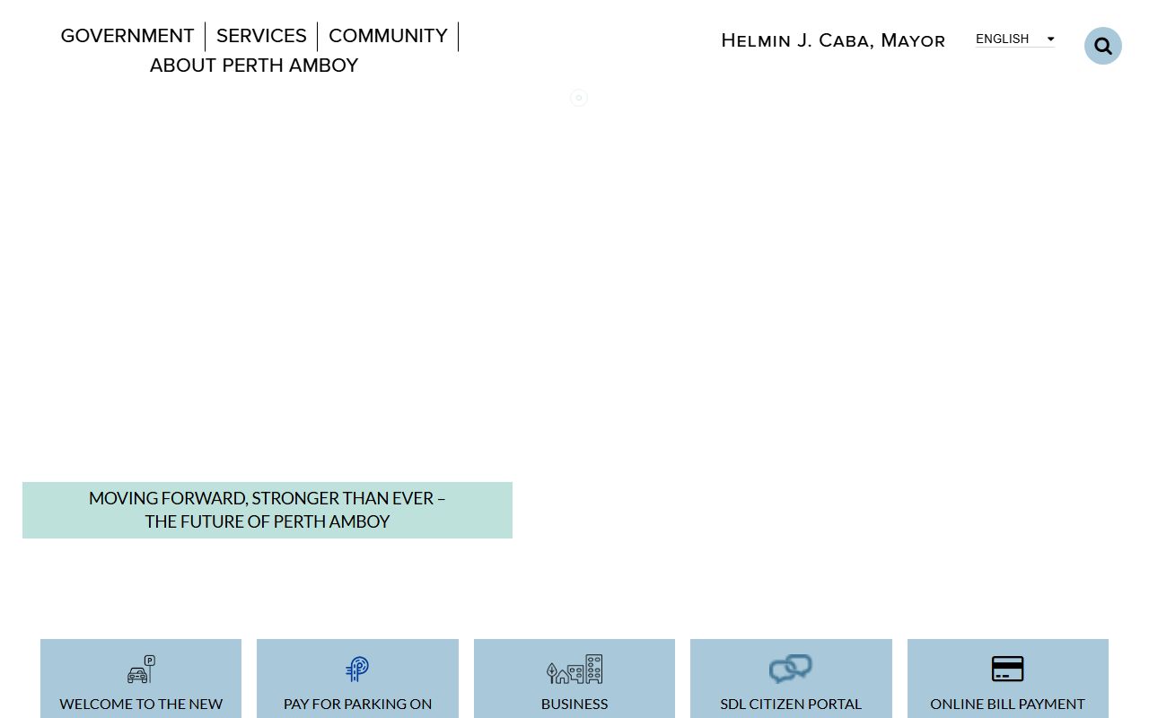 Perth Amboy Police Department website showing department information for Perth Amboy recent bookings