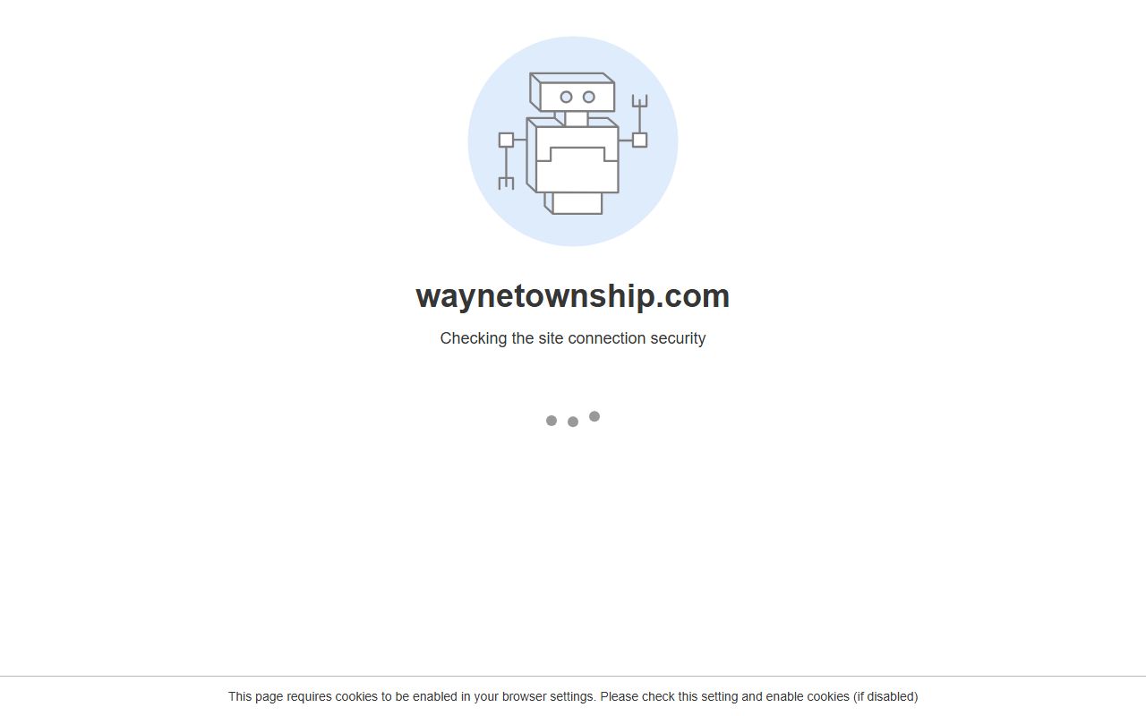 Wayne Township Police Department website showing department information for Wayne recent bookings